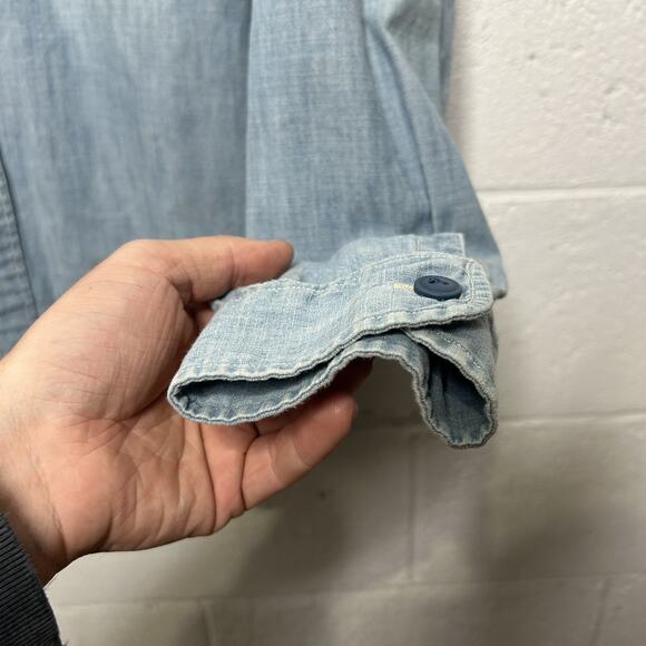 Vintage Polo Ralph Lauren Denim "Stenciled" Button Down Long-Sleeve - Picture 6 of 9